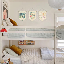 Load image into Gallery viewer, Babymoon Kids Nursery Décor Canvas Banner | Playroom, Bedroom, Wall Art Decoration | Wall Hanging | Flag Banner | Baby Photoshoot Props | Sibling Squad