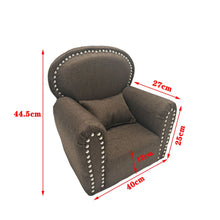 Load image into Gallery viewer, Babymoon Rivet Wooden Sofa | Photoshoot Prop | Brown