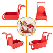 Load image into Gallery viewer, Babymoon Baby Christmas Sleigh | Santa Clause Wooden Cart