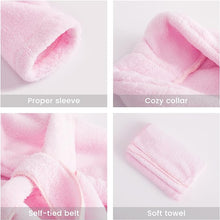 Load image into Gallery viewer, Babymoon Spa Bathrobe & Towel Set Newborn Photography Costume | Baby Gift Set | Pink
