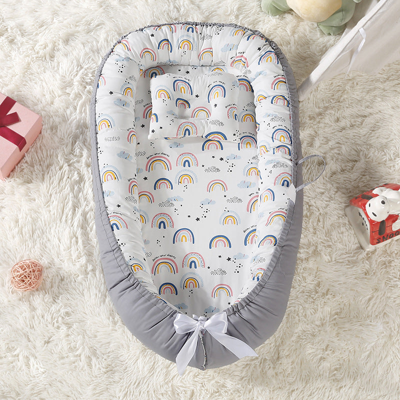 Babymoon Baby Nest Bed with Pillow Adjustable Portable Reversible BABYMOON