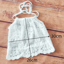 Load image into Gallery viewer, Babymoon Cotton Spaghetti Embroidery Baby Girl’s Frock Dress | Baby Photoshoot Props | White