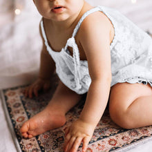 Load image into Gallery viewer, Babymoon Cotton Spaghetti Embroidery Baby Girl’s Frock Dress | Baby Photoshoot Props | White