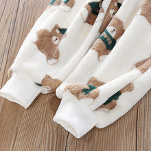 Load image into Gallery viewer, Babymoon Set of 2 | Baby Sleepwear Nightsuit Kid’s Nightdress T-shirt with Pants Pajamas Winter Sweater | White