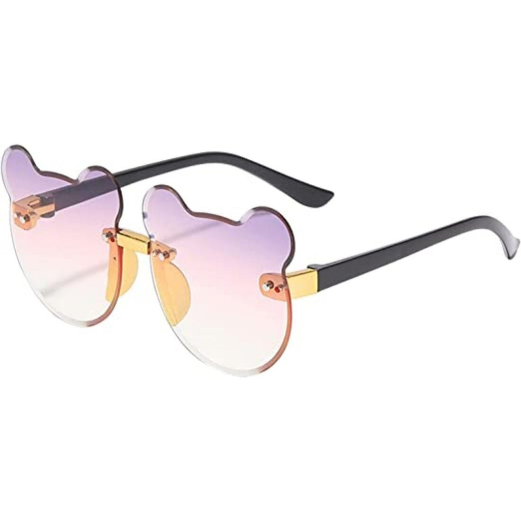 Babymoon Bear Rimless Sun Glasses | Baby Gift Set | Purple Pink