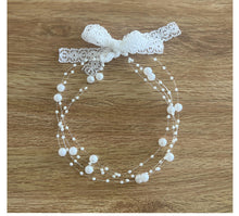 Load image into Gallery viewer, Babymoon Baby Girl' s Pearl Designer Headband | Girls Hair Accessories | White