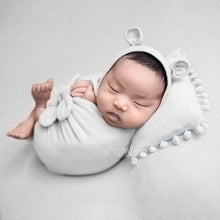 Load image into Gallery viewer, Babymoon (Set Of 4) Butterfly Ready Wrap, Jersey wrap, Pillow & Cap Baby Photography Props-White