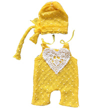 Load image into Gallery viewer, Babymoon Set of 2 | Popcorn Romper with Cap | Baby Photoshoot Props Costumes | 0-3 months | Yellow