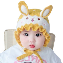 Load image into Gallery viewer, Babymoon Unisex Rabbit Winter Boy’s Girls Kids Cap Hat Baby Headwear | 0-24 M | Yellow