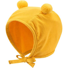 Load image into Gallery viewer, Babymoon Stretchable Bear Ears Baby Photography Cap Hat | NewBorn Photoshoot Props | Yellow