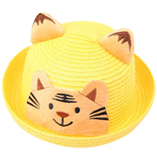Load image into Gallery viewer, Babymoon Tiger Baby Summer Spring Kids Cap with String | 2-8 Years | Yellow