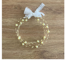 Load image into Gallery viewer, Babymoon Baby Girl' s Pearl Designer Headband | Girls Hair Accessories | Yellow