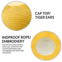 Load image into Gallery viewer, Babymoon Tiger Baby Summer Spring Kids Cap with String | 2-8 Years | Yellow
