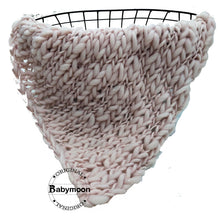 Load image into Gallery viewer, Babymoon Handspun Layer Basket Filler Baby Photography Blanket - Blue