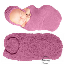 Load image into Gallery viewer, Babymoon Mohair Stretchble Baby Photography Shoot Wrap Cloth - Pink