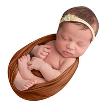Load image into Gallery viewer, Babymoon Jersey Stretchble Baby Photography Shoot Wrap Cloth- Light Brown