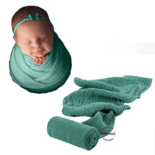 Load image into Gallery viewer, Babymoon Cheese Wrap Stretchble Baby Photography Shoot Wrap Cloth -Green
