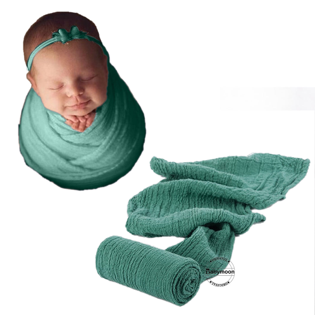 Babymoon Cheese Wrap Stretchble Baby Photography Shoot Wrap Cloth -Green