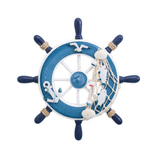 Load image into Gallery viewer, Babymoon Mediterranean Sailing Wooden Steering Wheel Beach Sea Style Photography Prop Furniture