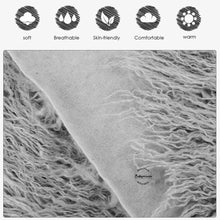 Load image into Gallery viewer, Babymoon Set of Fur Blanket (70x60cm), Wrap & Headband Photography Props - Grey