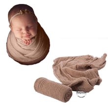 Load image into Gallery viewer, Babymoon Cheese Wrap Stretchble Baby Photography Shoot Wrap Cloth -Brown
