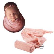 Load image into Gallery viewer, Babymoon Cheese Wrap Stretchble Baby Photography Shoot Wrap Cloth - Peach