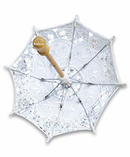 Load image into Gallery viewer, Babymoon Wooden Crafted Umbrella Photoshoot Prop - White
