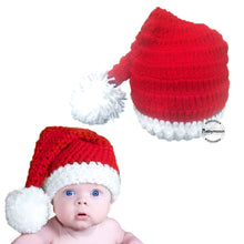 Load image into Gallery viewer, Babymoon Christmas Cap Newborn Photography Crochet Outfit Costume - Red