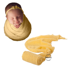 Load image into Gallery viewer, Babymoon Cheese Wrap Stretchble Baby Photography Shoot Wrap Cloth -Yellow