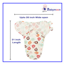 Load image into Gallery viewer, Babymoon Organic Designer Cotton Swaddle Wrap - Monkey