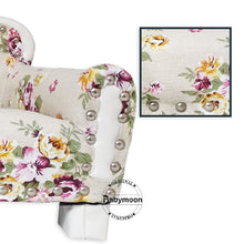 Load image into Gallery viewer, Babymoon Royal Floral Sofa Wooden Photobooth Prop Furniture - White