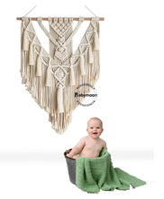 Load image into Gallery viewer, Babymoon Macrame Photography Wall Hanging - White