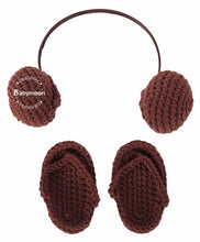 Load image into Gallery viewer, Babymoon Headphones & Slippers for New Born Baby Photography Accessories