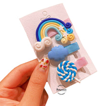 Load image into Gallery viewer, Babymoon 3pcs Rainbow HairClips Hair Accessories