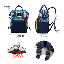 Load image into Gallery viewer, Babymoon Mother Diaper Bag Lightweight Multifunctional Travel Unisex Diaper Backpack - Blue