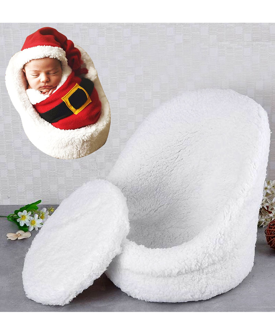Babymoon Posing Pod Acrylic Chair Sofa Seat Photography Furniture - White