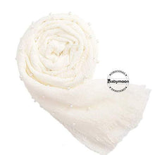 Load image into Gallery viewer, Babymoon Pearl Wrap Stretchble Baby Photography Shoot Wrap Cloth-White