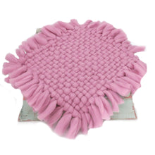 Load image into Gallery viewer, Babymoon Marino Wool Pineapple Layer Basket Filler Baby Photography Blanket | Purple