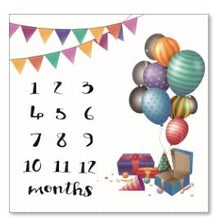 Load image into Gallery viewer, Babymoon Designer Growth Baby Photography Props- Photo Blanket - Photoshoot Bedsheet - Best Baby Shower Gift (40 x 40 Inch)