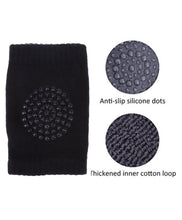 Load image into Gallery viewer, Babymoon Baby Kids Knee Pads AntiSlip Stretchable Knee Cap Elbow Safety (Pack of 3 Pairs, Pink, Black & Grey)