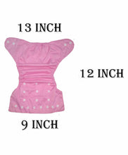 Load image into Gallery viewer, Babymoon Free Size Washable & Reusable 4 Cloth Diapers With 4 Grey Insert - Pack of 8
