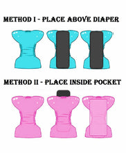 Load image into Gallery viewer, Babymoon Washable & Reusable Cloth Diaper Pocket With Bamboo Charcoal Insert Pack of 6