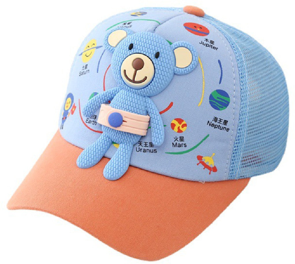 Babymoon Teddy Summer Cap Hat For Baby Kids - Blue