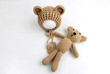 Load image into Gallery viewer, Babymoon Bear Teddy with Cap New Born Baby Photography Shoot Props Costumes