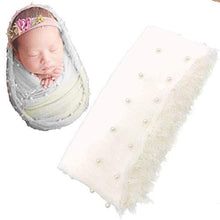 Load image into Gallery viewer, Babymoon Pearl Wrap Stretchble Baby Photography Shoot Wrap Cloth-White