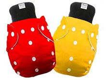 Load image into Gallery viewer, Babymoon Free Size Reusable 2 Cloth Diaper with 2 Grey Insert - Pack of 4