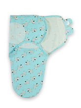 Load image into Gallery viewer, Babymoon Organic Designer Cotton Swaddle Wrap - Zebra Blue
