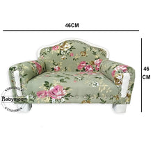 Load image into Gallery viewer, Babymoon Royal Floral Sofa Wooden Photobooth Prop Furniture - Green