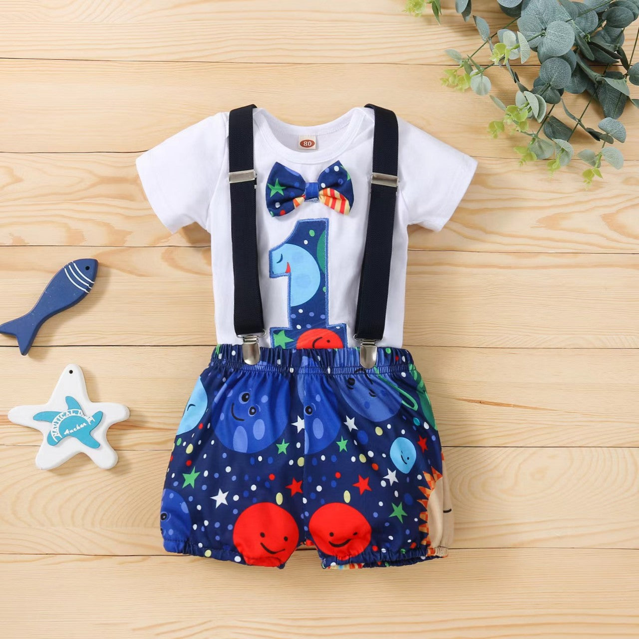 Babymoon 1st Birthday Cake Smash Outfit |Romper Suspender