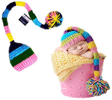 Load image into Gallery viewer, Babymoon Long Tail Ball New Born Baby Cap Photography Props Photoshoot Costumes Babyshower Gift